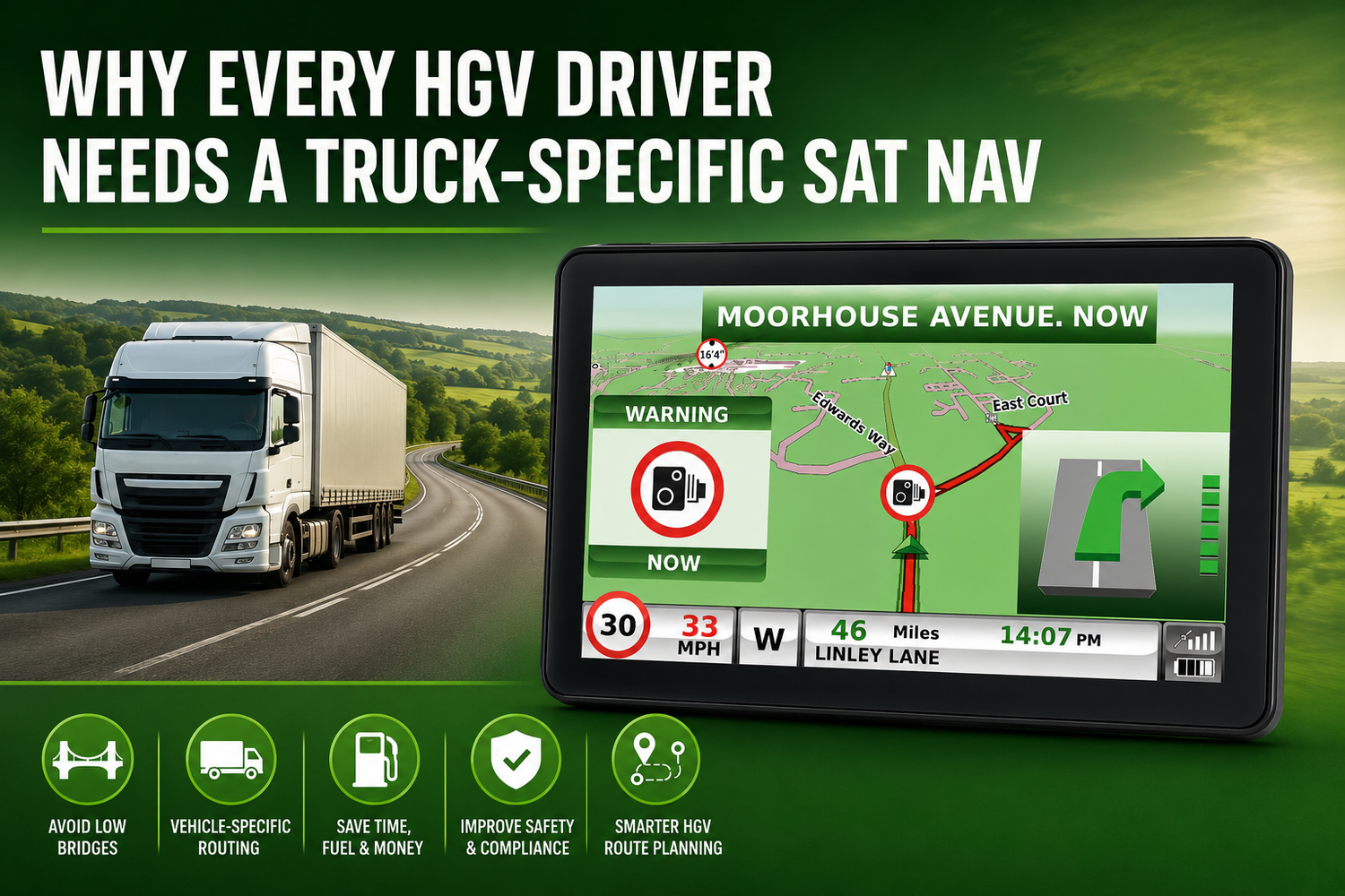 Why Every HGV Driver Needs a Truck-Specific Sat Nav