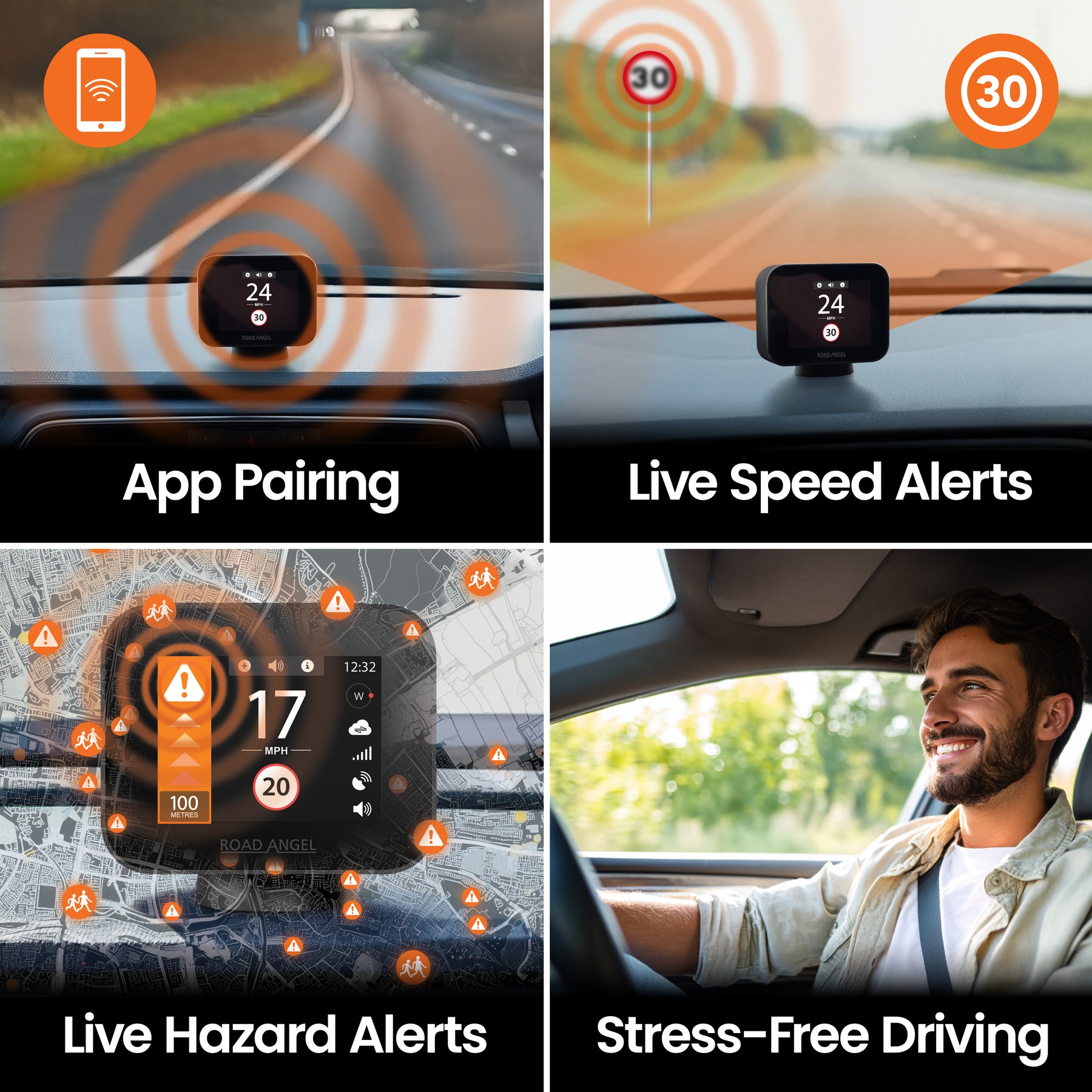 Pure Sync by Road Angel - Smart Road Safety & Camera Awareness Assistant