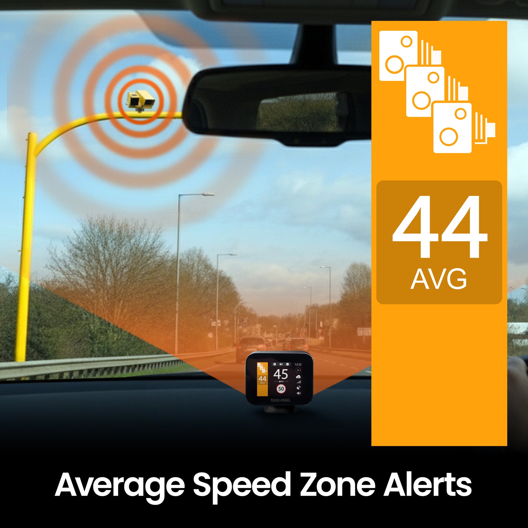 Pure Sync by Road Angel - Smart Road Safety & Camera Awareness Assistant