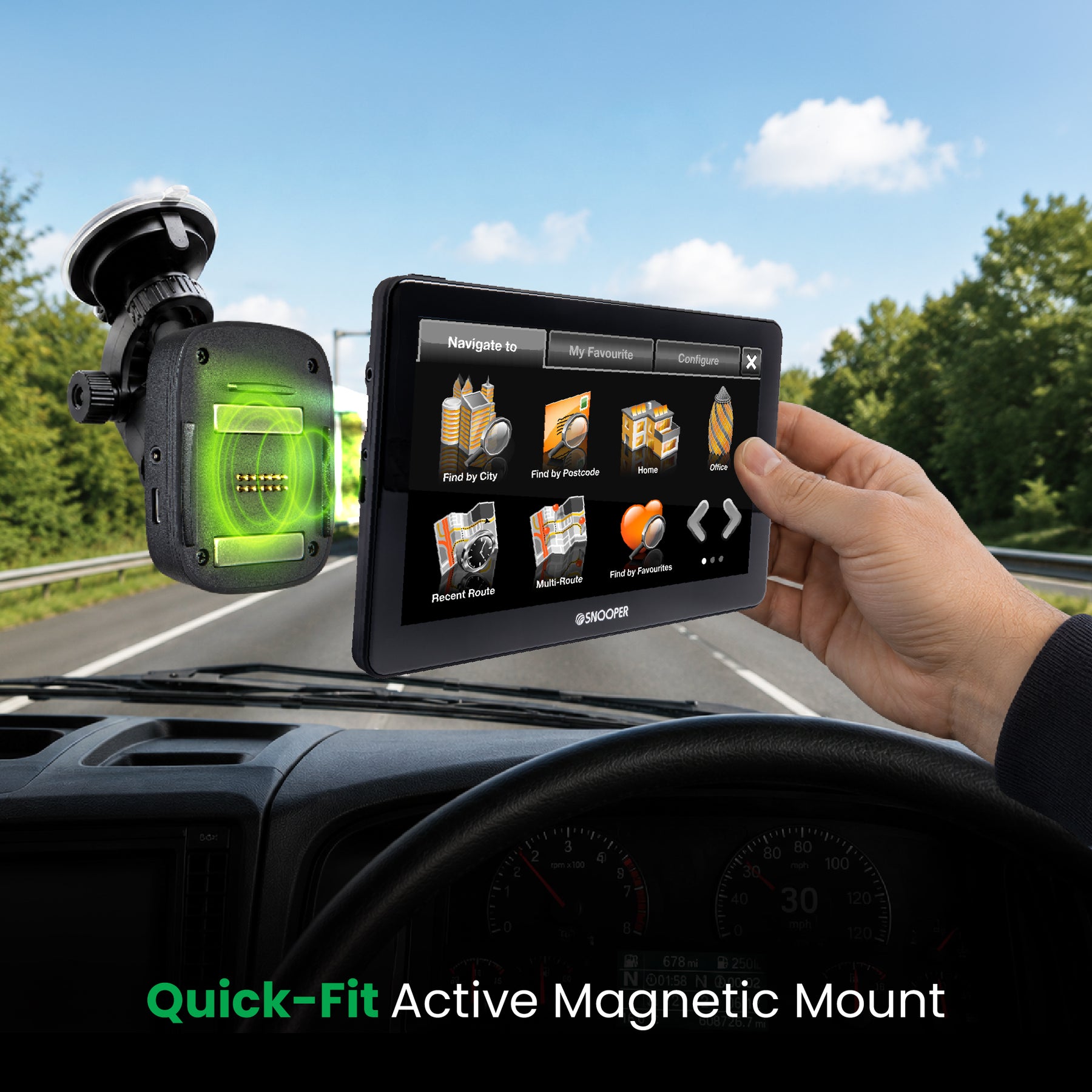 S6900 Bus & Coach-Pro 7" Bus Sat Nav with Active Magnetic Mount