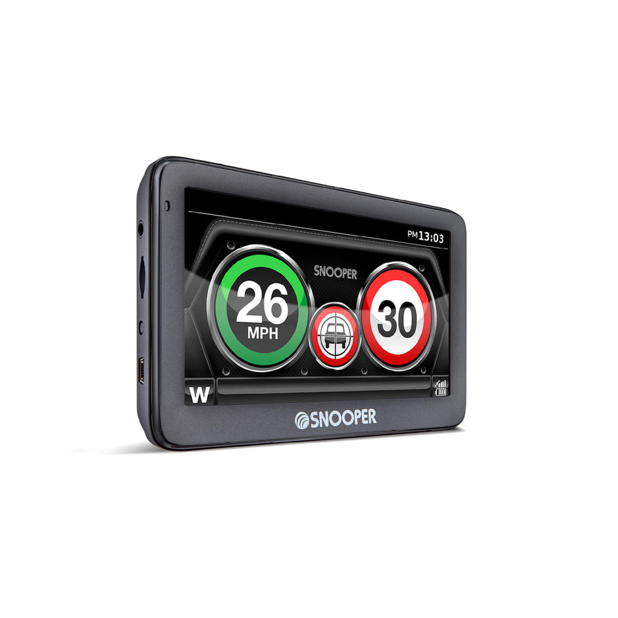 Speed shown in a green circle