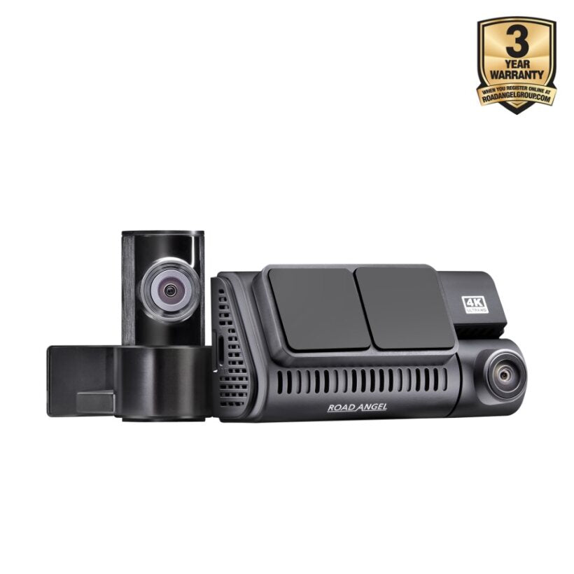 HAULAGE - Road Angel Halo Ultima 4K Dual Dash Cam with 128B SD Card & Hardwiring Kit Bundle