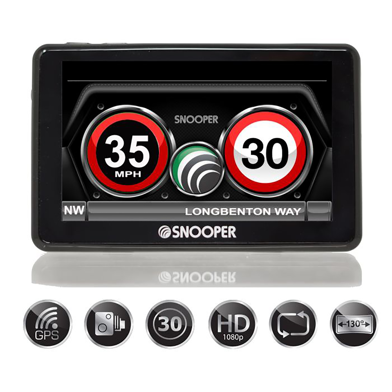 SC5900 My-Speed DVR G3. Speed Limits, Speed cameras, HD Dash Cam | Snooper