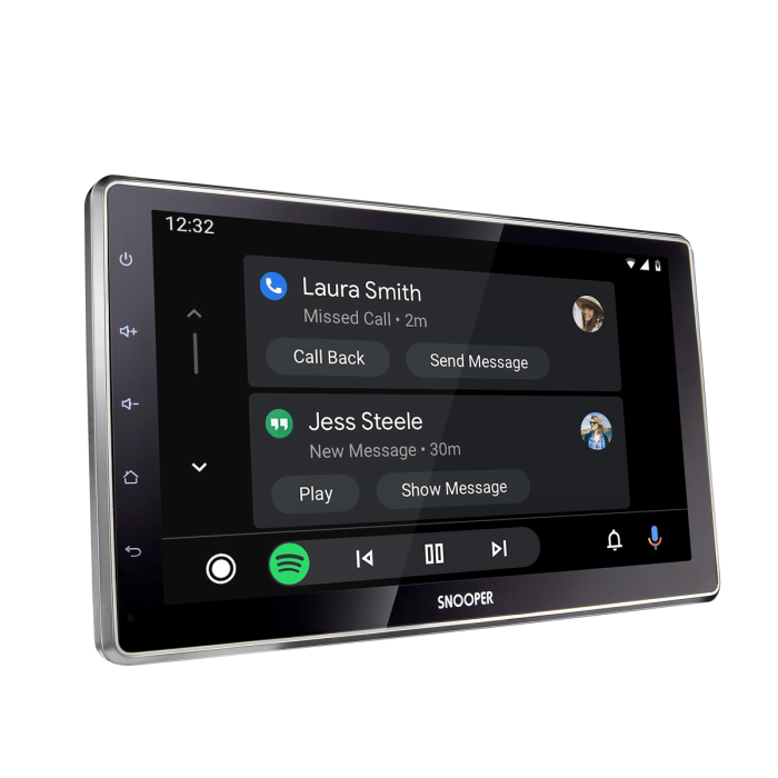 Snooper SMH-550DAB Multimedia-Player mit schwebendem 10,1-Zoll-Bildschirm und erweiterter Smartphone-Steuerung